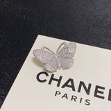 18K CC Full Diamond Butterfly Brooch