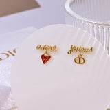 18K CD Dioramour Je Vous Adore Earrings