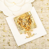 18K CC Tiger Brooch