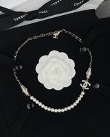 18K CC Crystals Choker Necklace