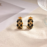 18K Louis Leather Earrings
