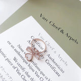 18K Sweet Alhambra Effeuillage Pearls Ring