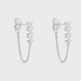 18K Celine Triomphe Chain Earrings