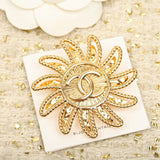 18K CC Sunflower Brooch