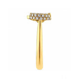 18K GG Flower Diamond Gold Ring