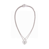 18K Balenciaga Lovelock Set Of Two Silver-tone Crystal Necklaces