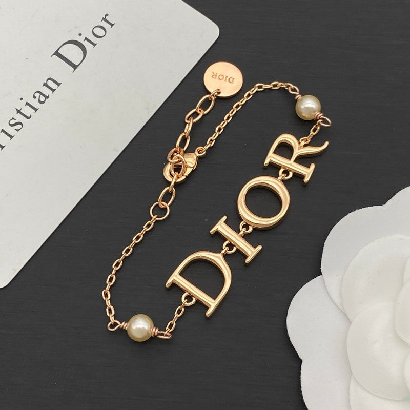18K CD Pearl Rose Gold Bracelet