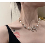 18K CC White Pearls Necklace