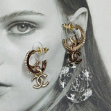 18K CC Vintage Gold Earrings