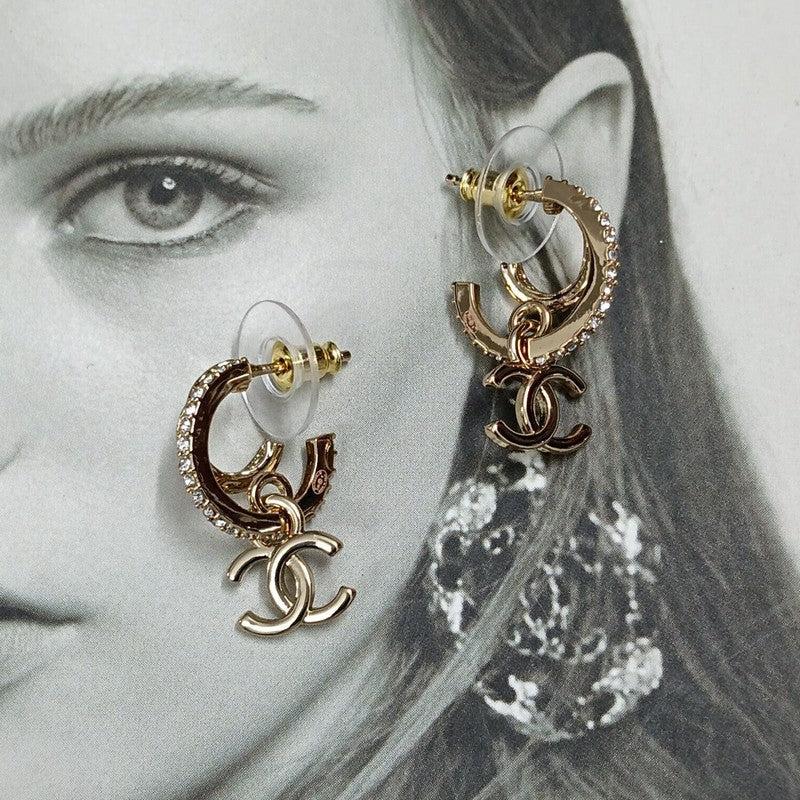 18K CC Vintage Gold Earrings