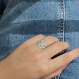 18K T Vinatge Flower Ring