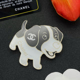 18K CC Dog Brooch