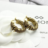 18K CC 24C Vintage Gold Earrings