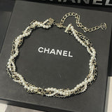 18K CC Pearls Gold Necklace