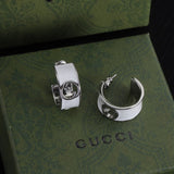 18K Double G Color Enamel Earrings
