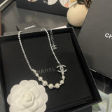 18K CC Pearl Chain Necklace
