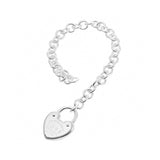 18K T Heart Tag White Gold Bracelet