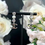 18K CC 25B Crystal Earrings