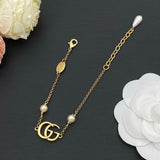 18K GG Pearl Chain Bracelet