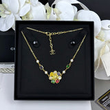 18K CC 26C Color Crystal Choker Necklace