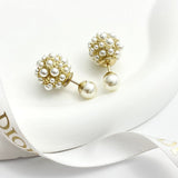 18K CD Pearl Gold Earrings