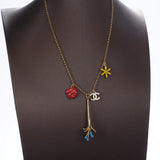 18K CC Color Flower Necklace