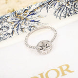 18K CD Compass Diamond Gold Ring
