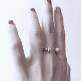 18K Open White Gold Ring