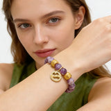 18K GG Anger Forest Violet Bead Chain Bracelet