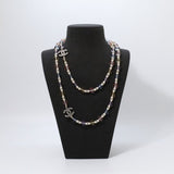 18K CC Color Crystal Long Necklace