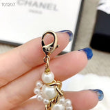 18K CC Pearl Braided Necklace