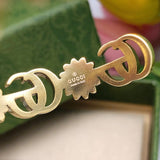 18K Double G Flowers Open Cuff Bracelet