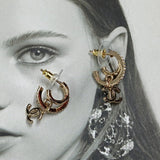 18K CC Vintage Gold Earrings