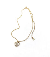 18K CC Heart Pendant Chain Necklace
