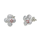 18K Louis Vivienne Diamond Earrings