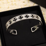 18K CC Open Cuff Bracelet