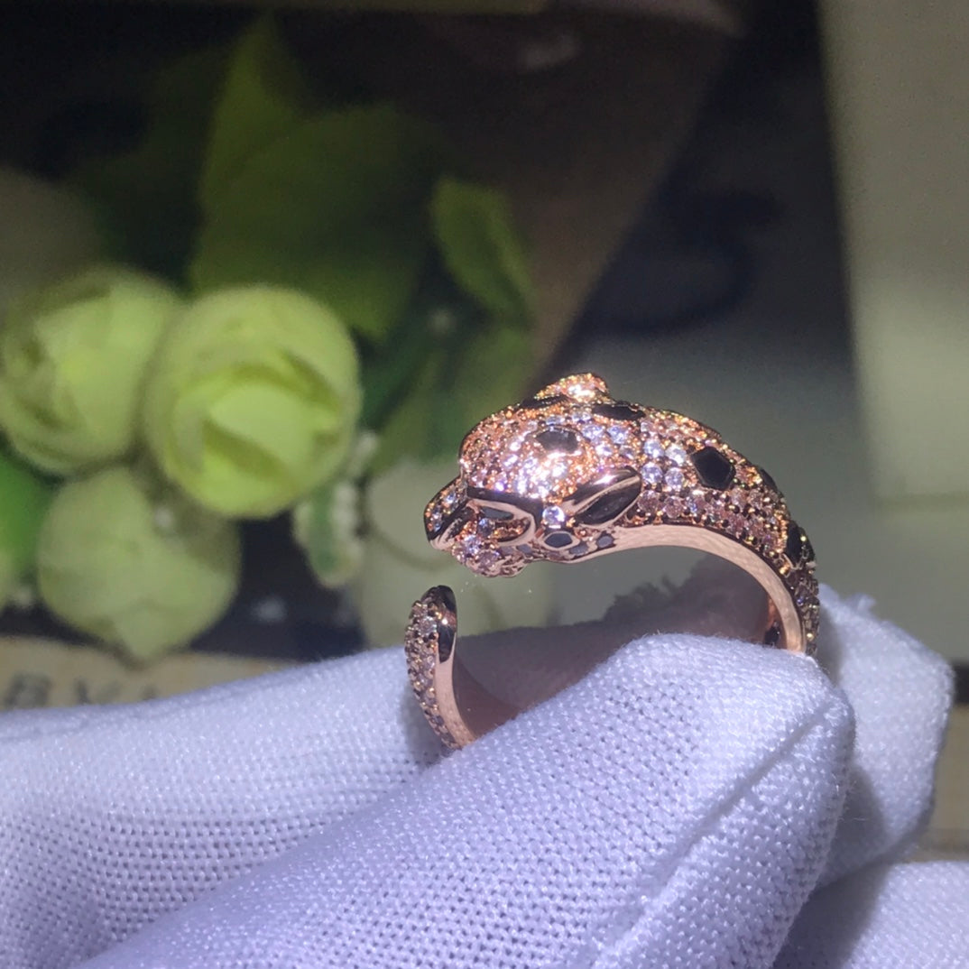 18K Panthere De Diamond Ring