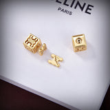 18K Triomphe Dice Pendant Earrings