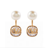 18K Vlogo Crystal Earrings
