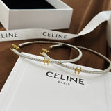 18K Triomphe Gourmette Crystals Earring
