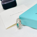 18K T Narrow Pave Diamond Ring