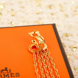 18K Farandole Diamond H Tassel Earrings