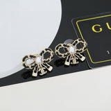 18K CC Butterfly Pendant Earrings