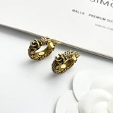 18K CC 24C Vintage Gold Earrings