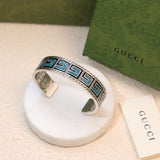 Double G Cube Green Wide Bracelet