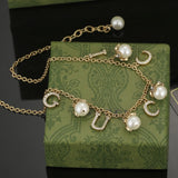 18K Double G Pearl Necklace