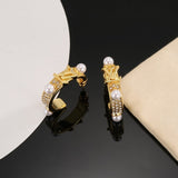 18K Louis Pearl Gold Earrings