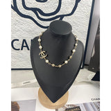18K CC White Pearls Necklace