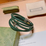 18K Double G Anger Forrest Green Bracelet