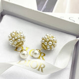 18K CD Pearl Gold Earrings